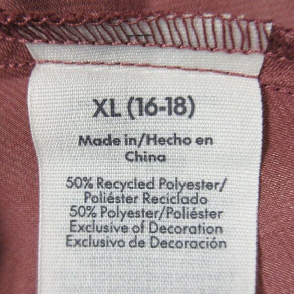 Babydoll Y2K Vibe Rose Mauve Camisole Size XL Ginger Cami Top Lace Trim Bow NWT - Picture 8 of 10